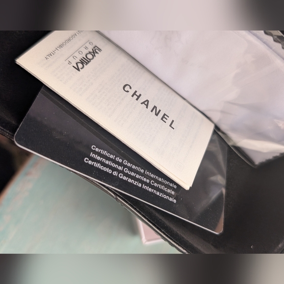 Chanel Black Rectangular Box And case With Papers And Protective Wipes - Picture 4 of 6
